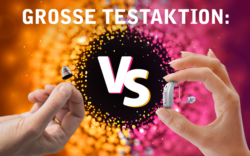 InSides vs. klassische Hörgeräte Große Vergleichsaktion zwischen InSides und klassischen Hörgeräten